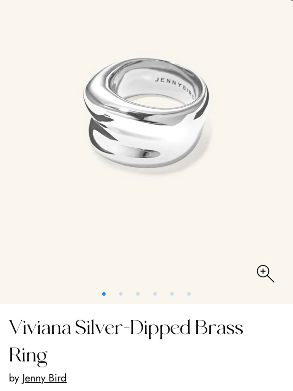 Jenny Bird Silver Sculpted Dome Ring